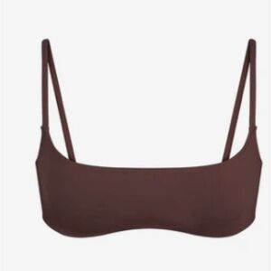 SKIMS cocoa micro scoop Bikini Top Minimalist Swimwear